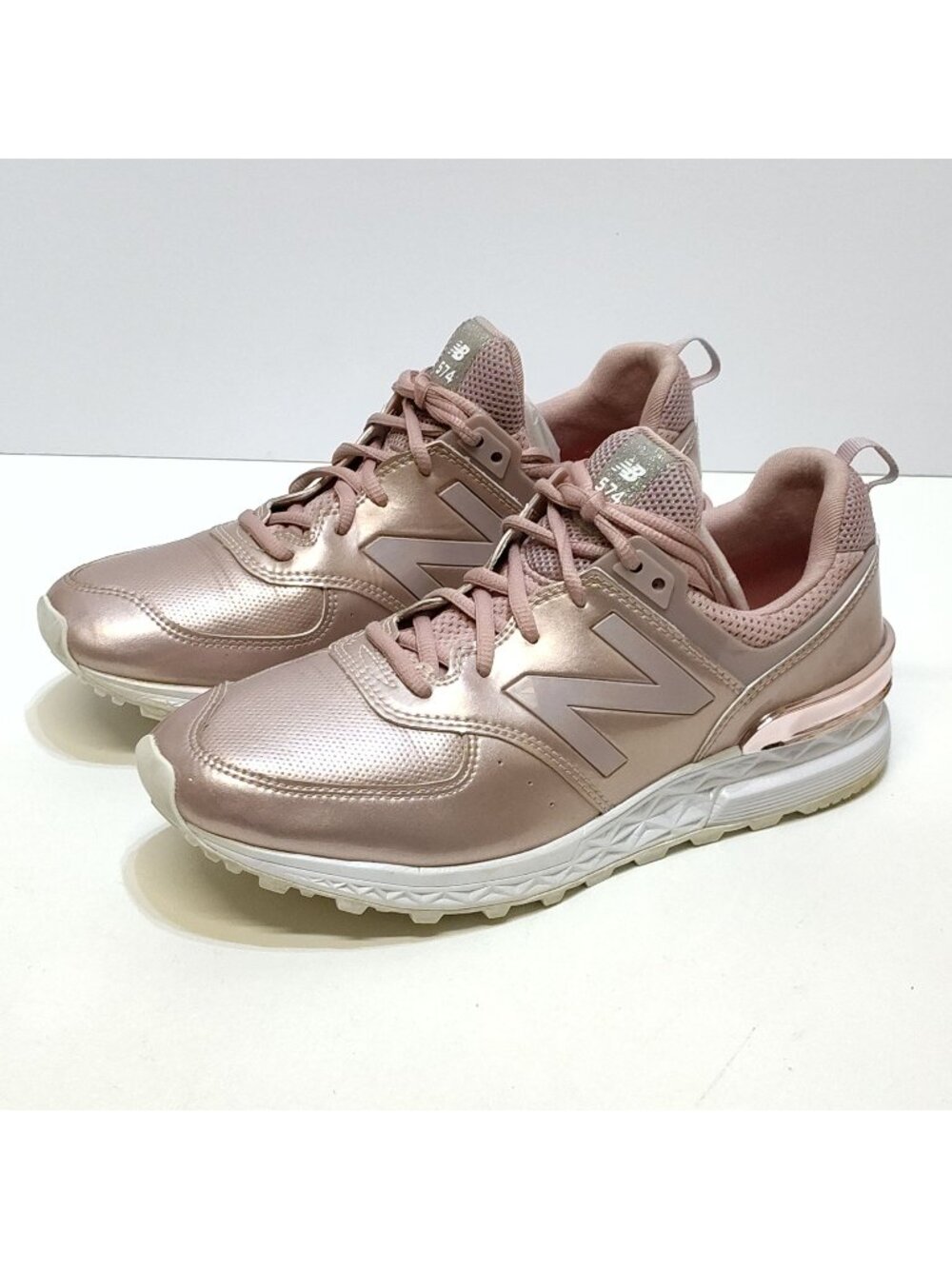 New Balance 574 Sport Sneakers Running Shoes WS574SAR Rose-Gold Women US 10 EUC